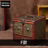 INPHIC-首飾盒仿古做舊梳妝盒古董木盒禮物拍攝道具收納盒木質-F款